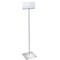 Azar Displays 11" x 7" Pedestal Two-Sided Sign Holder Stand on Square Metal Base 300862 - alternate 1